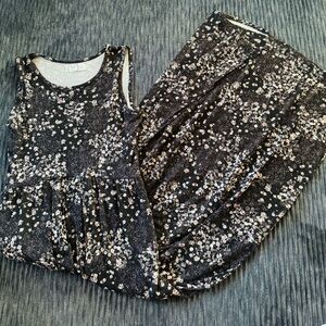 Floral Black Sleeveless Maxi Dress